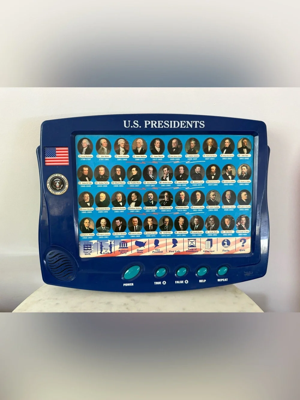 Interactive US Presidents 2006 Scientific Toys Electronic Learning Working!
